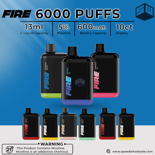 Fire XL 6000 Puffs Disposable Vape 10ct/Display
